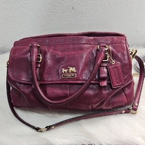 Coach Maroon Leather Satchel